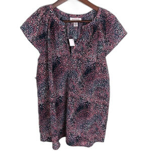 NWT Motherhood Maternity Pink White Speckled Top